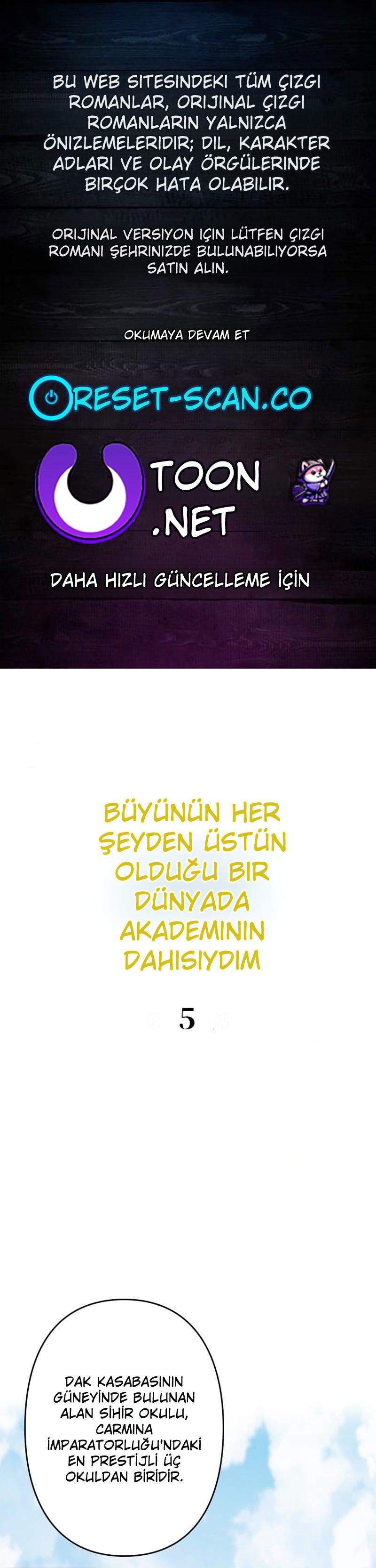 Büyünün Hüküm Sürdüğü Bir Dünyada Akademi Dahisi Oldum Bölüm 5 - Sayfa 1