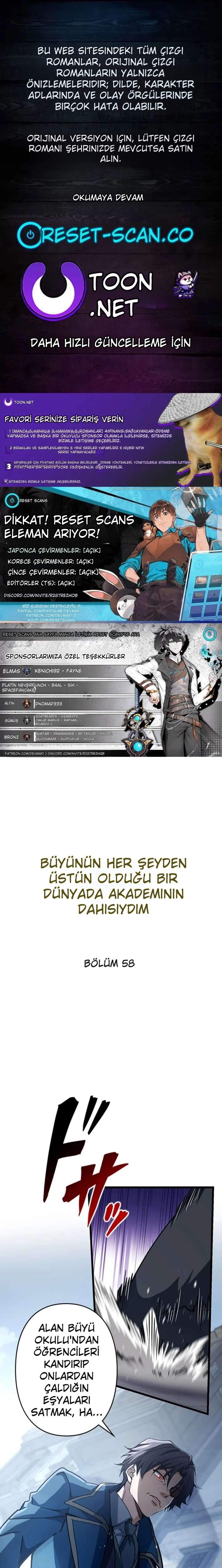 Büyünün Hüküm Sürdüğü Bir Dünyada Akademi Dahisi Oldum Bölüm 58 - Sayfa 1